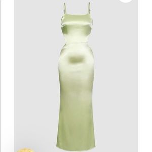 ⚠️ SOLD Smocking Back Cutout Slip Maxi Dress